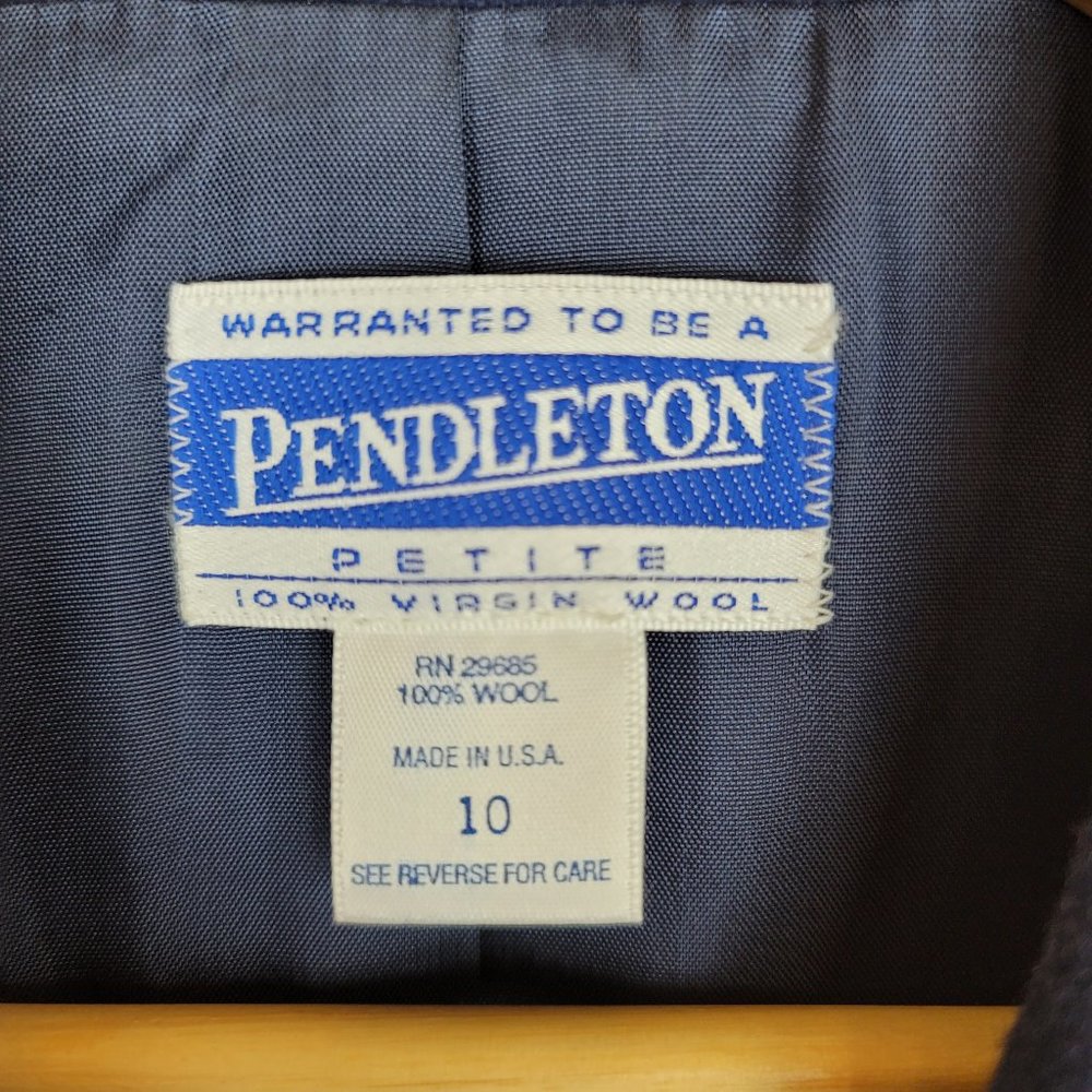 Pendleton Blazer 100% Wool Navy Double Breasted J… - image 3